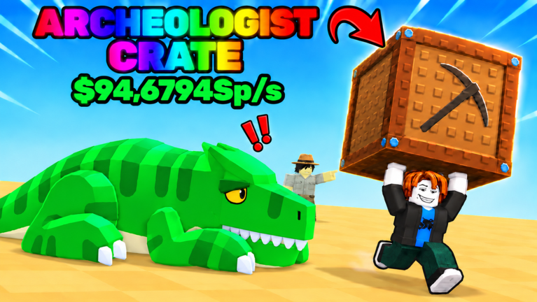 A player carries a chest away from a lava monster in official art